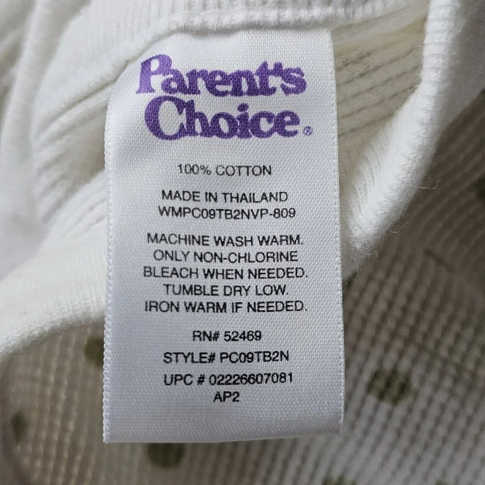 Parent's Choice‎ White Green Polka Dot Baby Blanket Thermal Waffle Weave 26x28